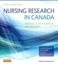 Image of Nursing Research In Canada Mrthods, Critical Appraisal, And Utilization